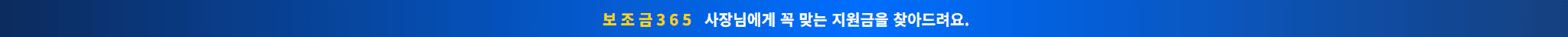 보조금365 — 사장님에게 꼭 맞는 지원금을 찾아드려요